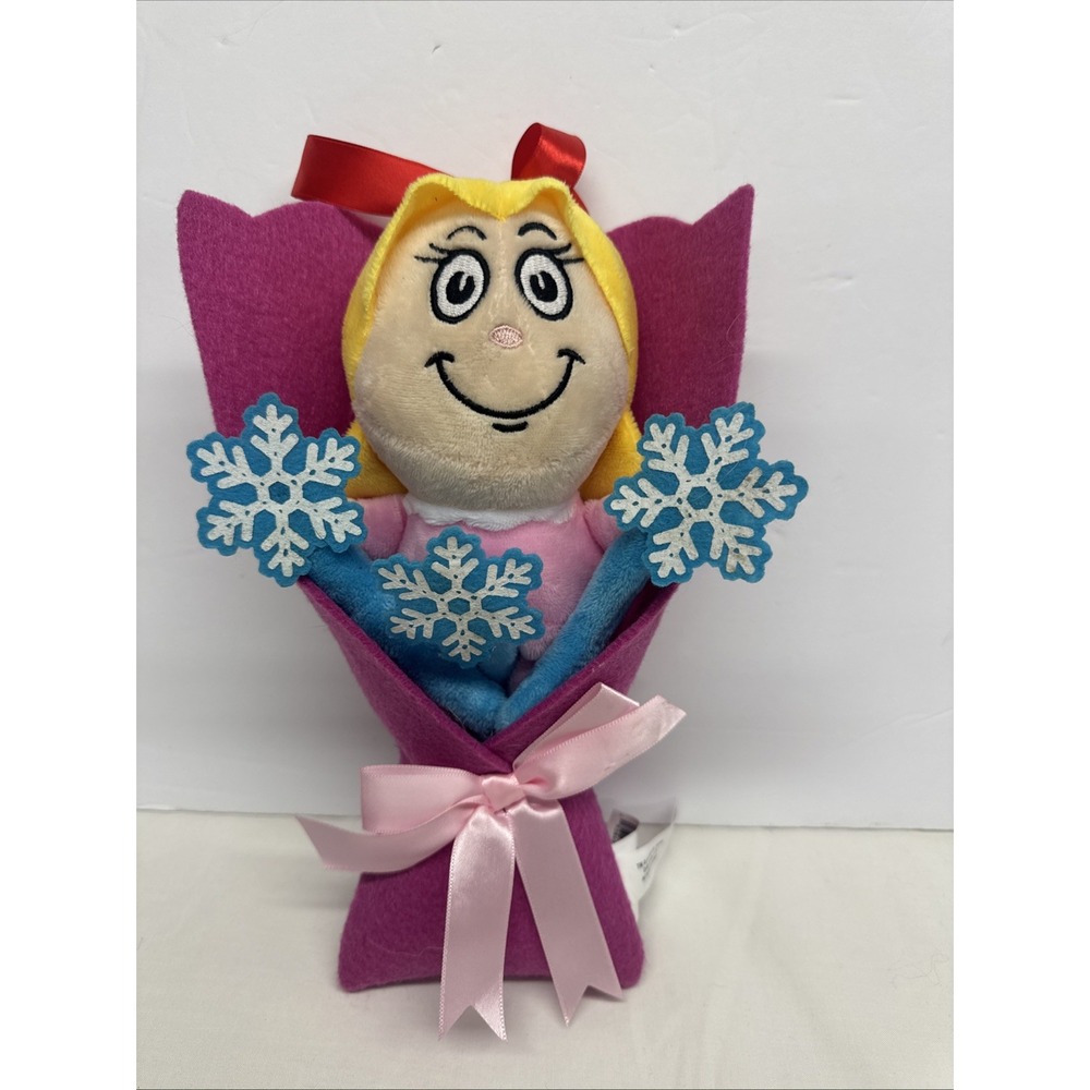The Grinch Plush Bouquet Cindy Lou Who Dr. Seuss RUZ 10" Stuffed Toy